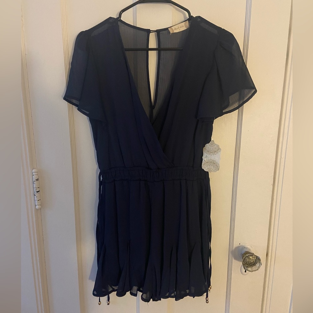 NWT Altar’d State Navy Romper, Size Small